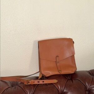 Madewell Tan Leather Messenger Bag
